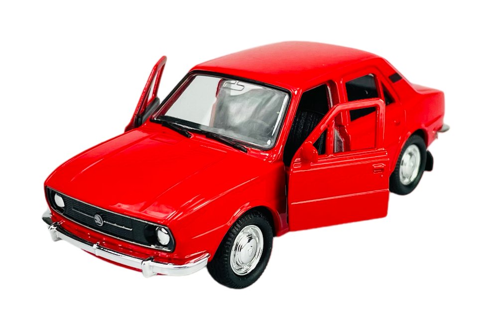 WELLY SKODA 105 L CZERWONY 1:34 SAMOCHÓD NOWY METALOWY MODEL