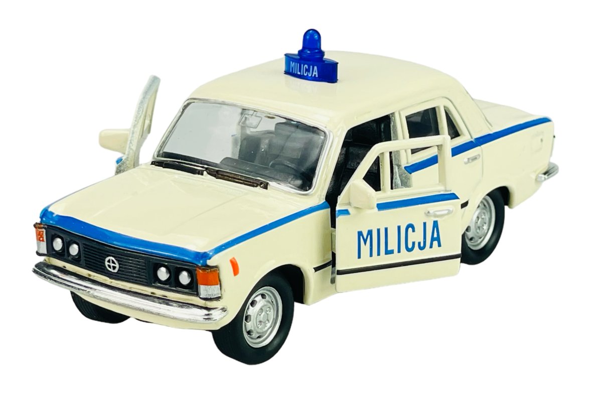 WELLY FIAT 125P MILICJA BIAŁY 1:34 SAMOCHÓD NOWY METALOWY MODEL