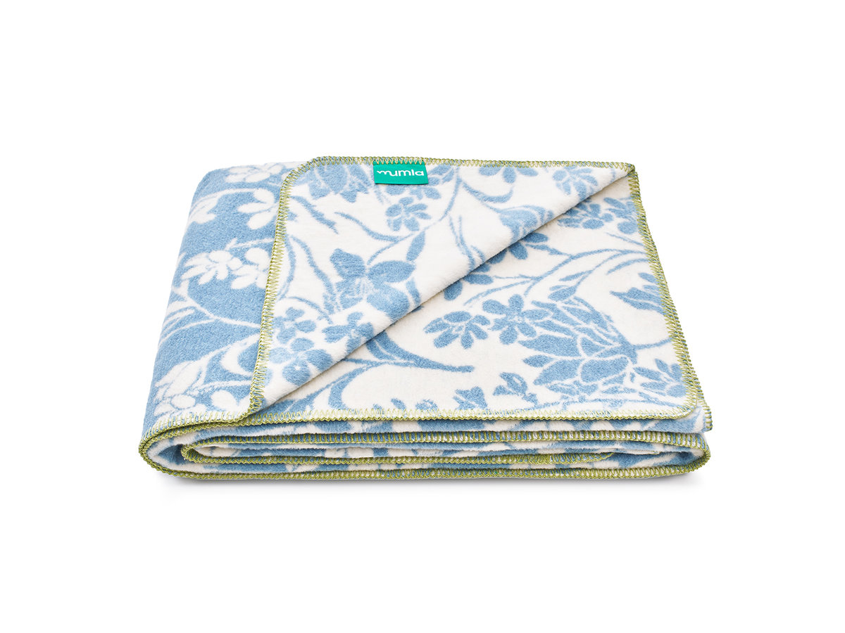 koc niebieska łąka 150 x 200 cm - MUMLA