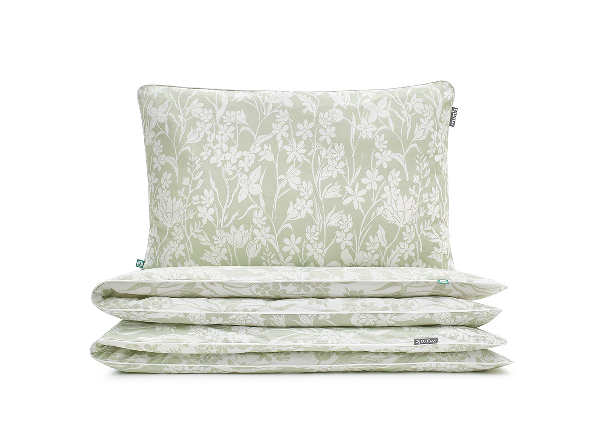 pościel zielona łąka 90x120 cm + 1x 60x40 cm - MUMLA