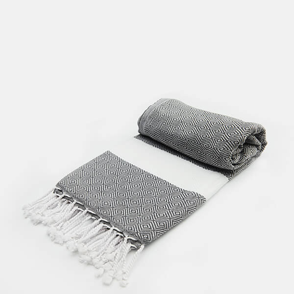 Ręcznik hammam DIAMOND 100% naturalna bawełna YEYE Antracyt
