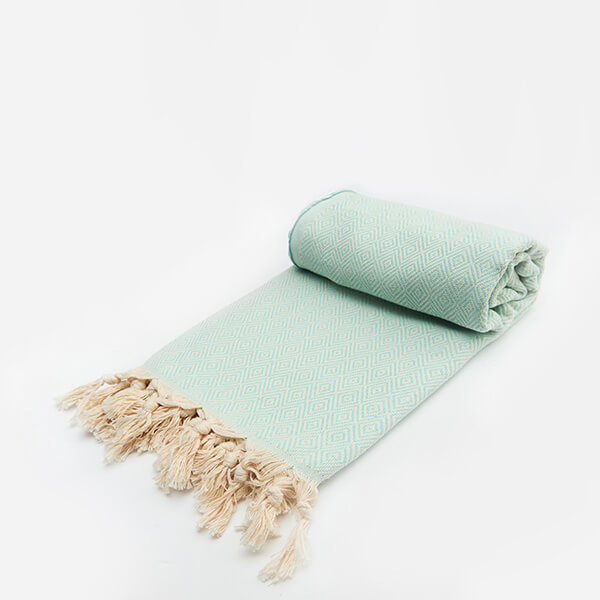 Ręcznik hammam DIAMOND 100% naturalna bawełna YEYE Miętowy
