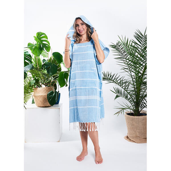 Poncho hammam damskie 100% naturalna bawełna Yeye