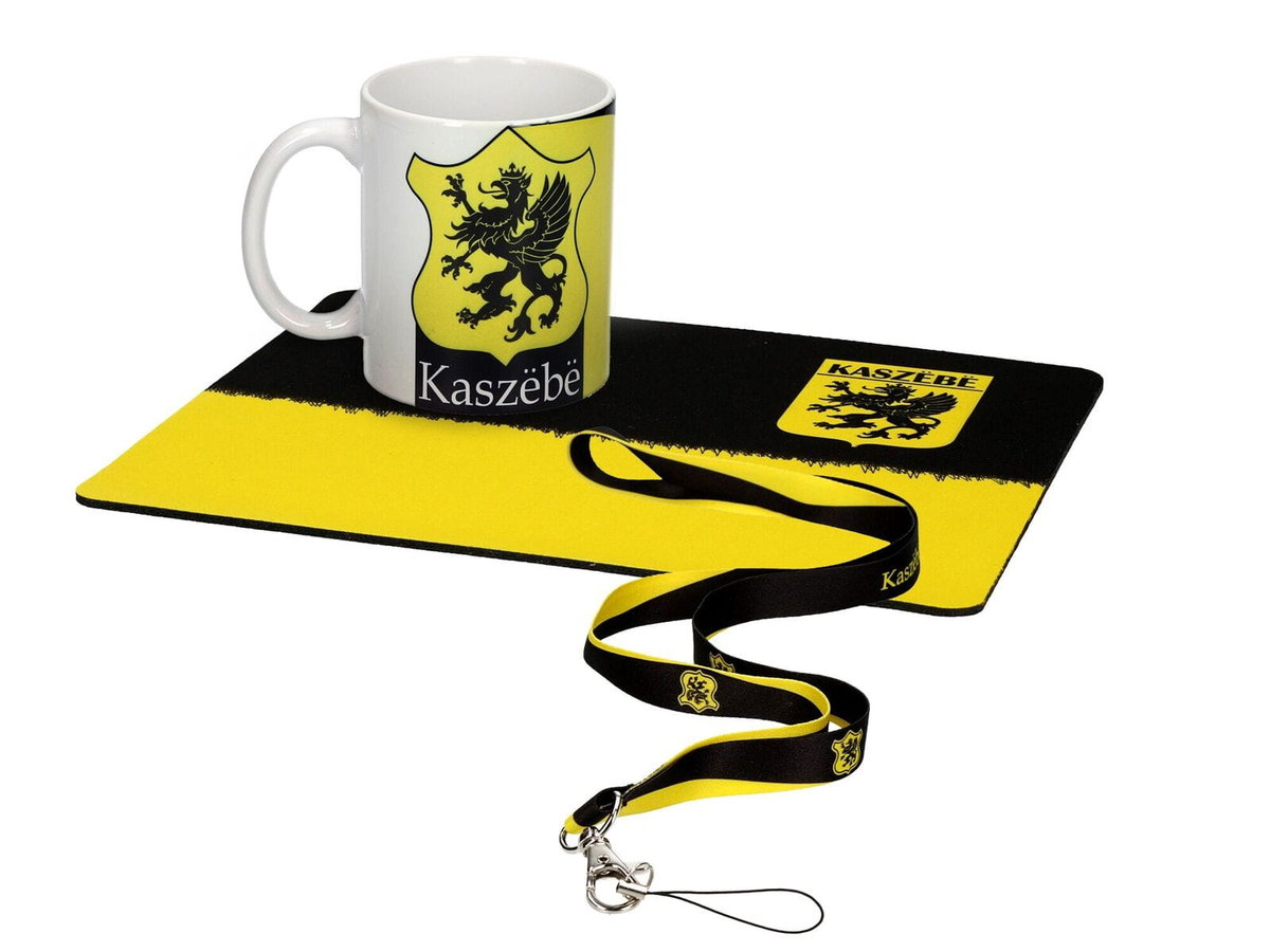 Zestaw gryf kaszubski (kubek, podkładka pod mysz, smycz)