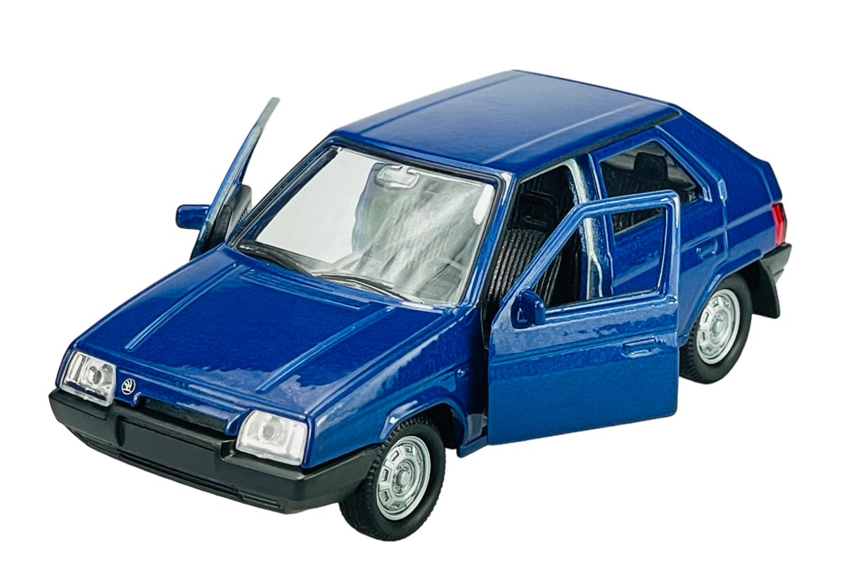 WELLY SKODA FAVORIT NIEBIESKI 1:34 SAMOCHÓD NOWY METALOWY MODEL