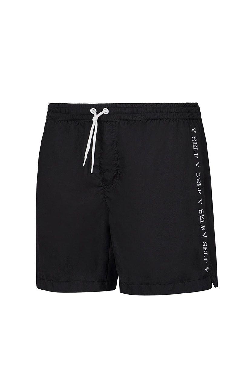 Szorty kąpielowe męskie czarne Sport SM22 Holiday Shorts, Kolor czarny, Rozmiar XXL, Self - Intymna