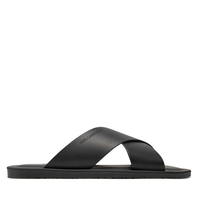 Klapki KARL LAGERFELD KL70214 Black Lthr