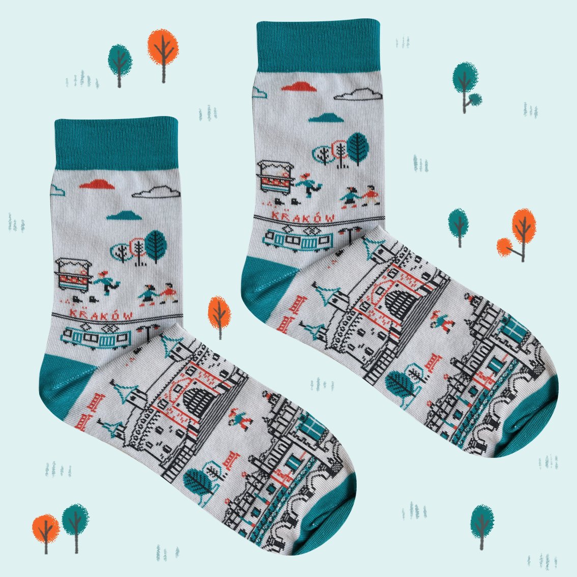 Love Poland Design, Skarpetki Kraków Trasa Spacerowa, rozm. 37-41