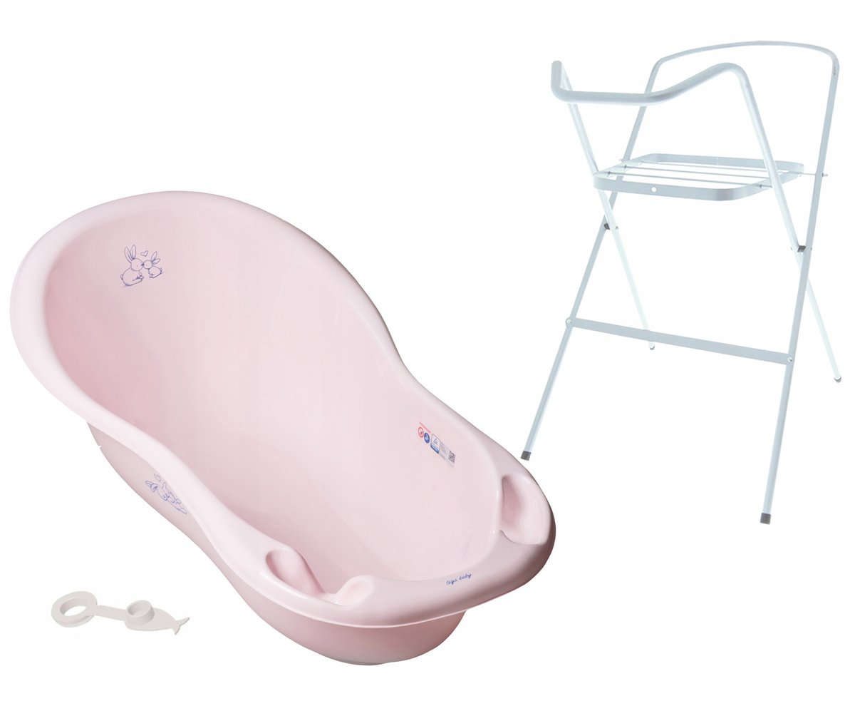 WANIENKA DLA DZIECKA ZESTAW 3w1 TEGA BABY WANNA DUŻA 102cm + KOREK + STOJAK