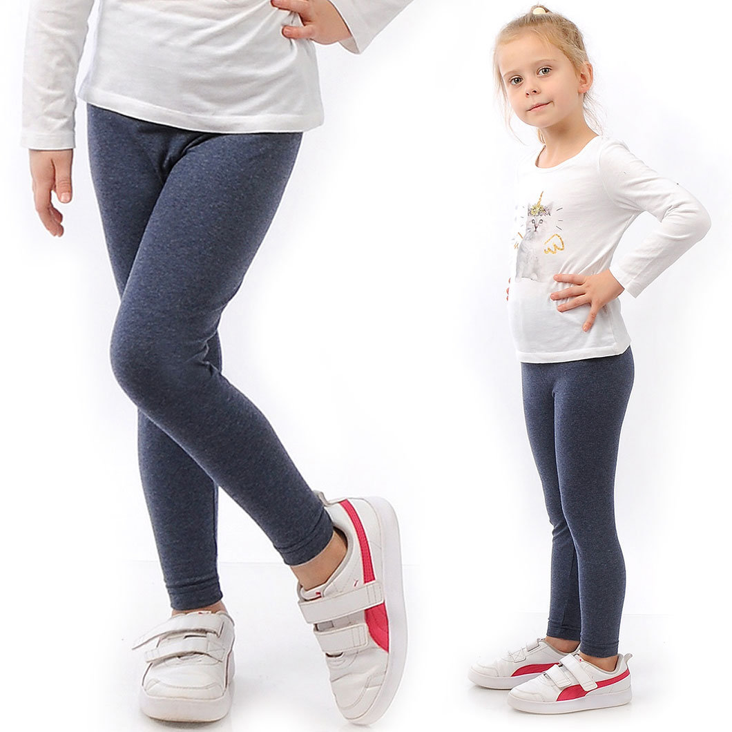 Legginsy dziecięce długie bawełniane klasyczne Jeans 134