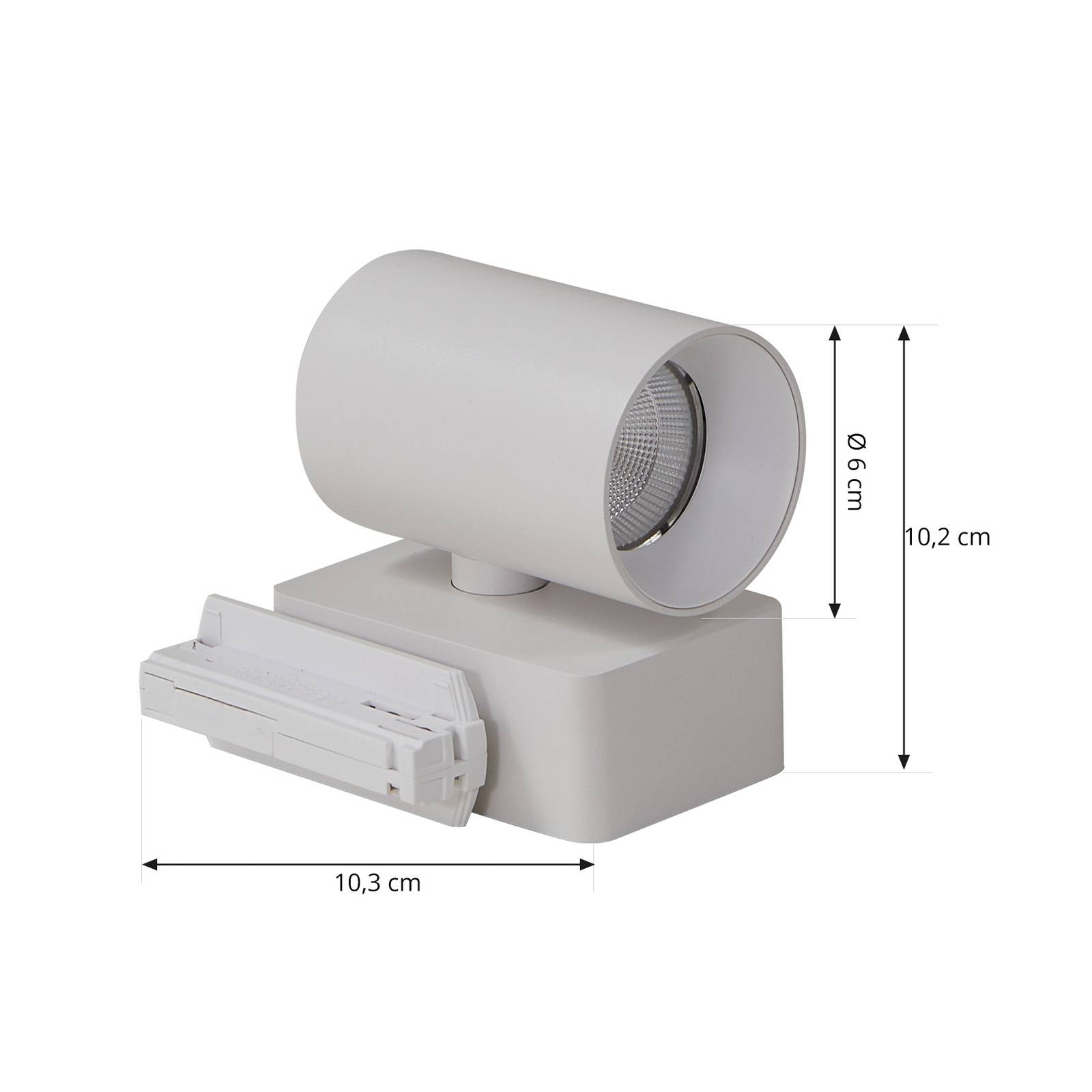 Reflektor szynowy LED Lindby Linaro/Brinja, biały, 1-fazowy