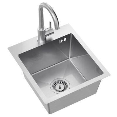 Zlewozmywak MYQ LEO 10 S LEO10SBS + Bateria GANGES GANGES Stalowy