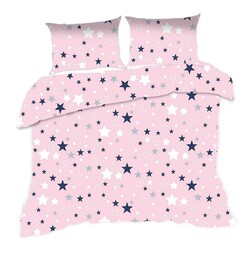 Extrapościel Pościel bawełniana 160x200 362K gwiazdki różowa Kids 24
