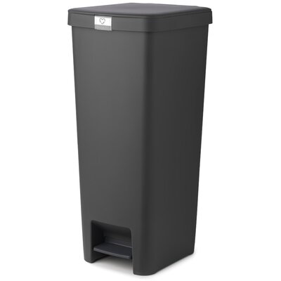 Brabantia Kosz na śmieci pedałowy StepUp 40 l ciemnoszary z recyklingu 800023