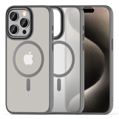 Etui TECH-PROTECT MagMat  ”2” MagSafe do Apple iPhone 15 Pro Tytanowy-matowy