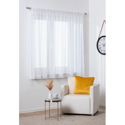 Firanka z taśmą ELISA 290 x 160 cm biały