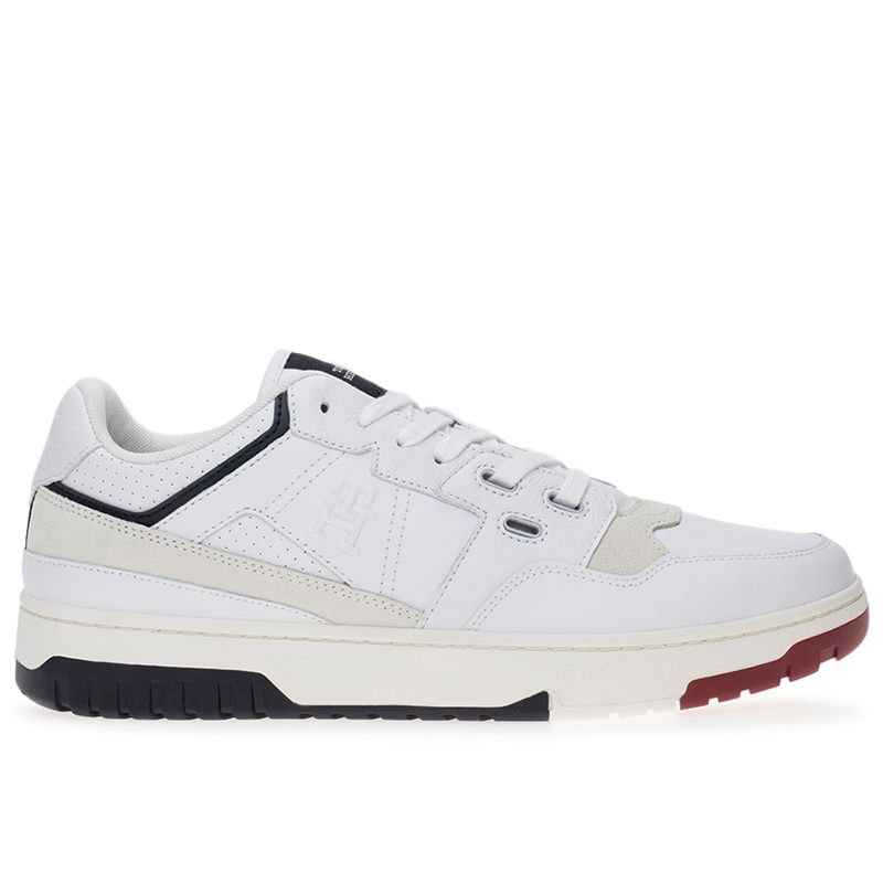 Buty Tommy Hilfiger Basket Street Mix FM0FM04970-YBS - białe