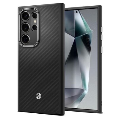Etui SPIGEN Enzo Aramid do Samsung Galaxy S24 Ultra Czarny Matowy