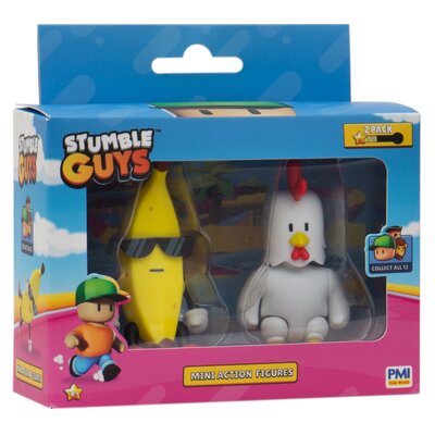 Stumble Guys Mini Action Figures 2 Pack Banana Guy Chicken