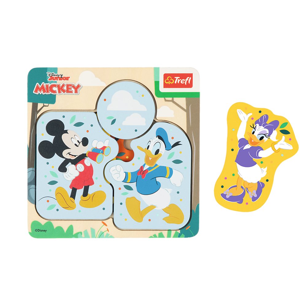 Trefl, Mickey Mouse & Friends, Puzzle Drewniane, 6 El.