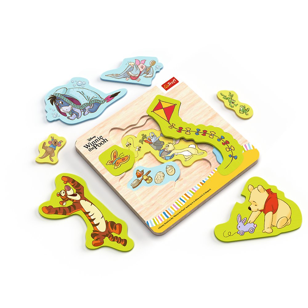 Trefl, Winnie The Pooh, Drewniane Puzzle, 12 El.