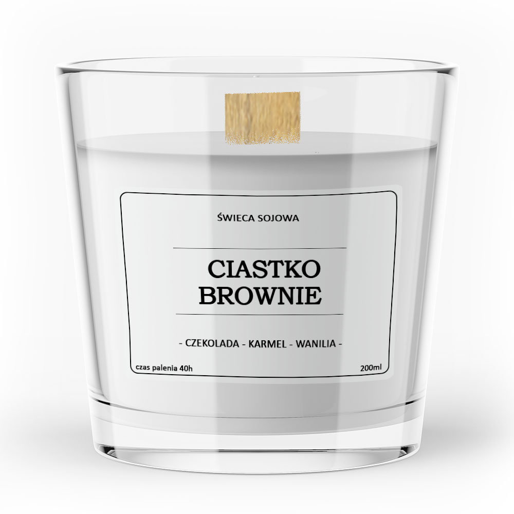 Sojowa świeca zapachowa CIASTKO BROWNIE 200ml