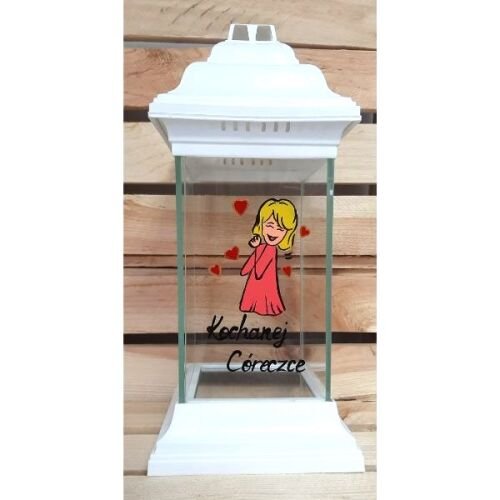 Znicz Ręcznie Malowany - Kochanej Córce