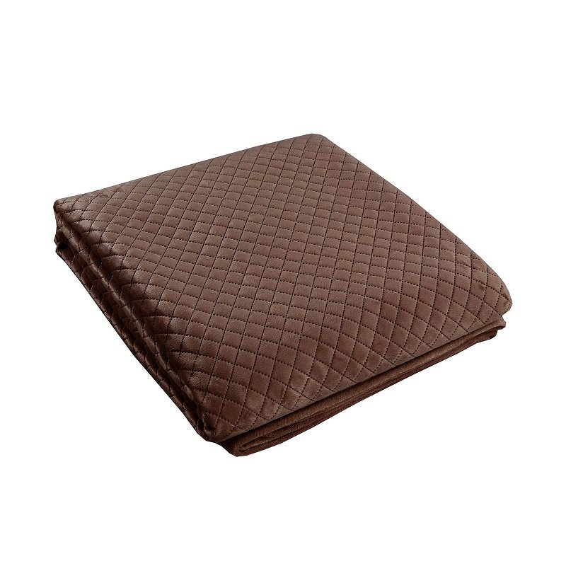 Narzuta na Łóżko Pled Dekoracyjny Pikowana 7082 Velvet Ciemny Brąz 220x240