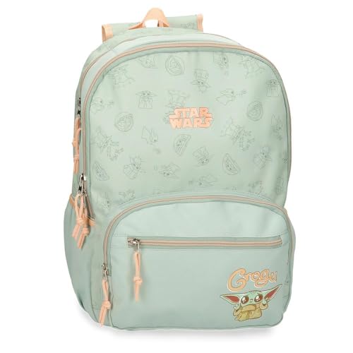 Joumma Star wars Grogu Plecak szkolny Zielony 32x44x17 cms Poliester 24,68L, Zielony, plecak szkolny