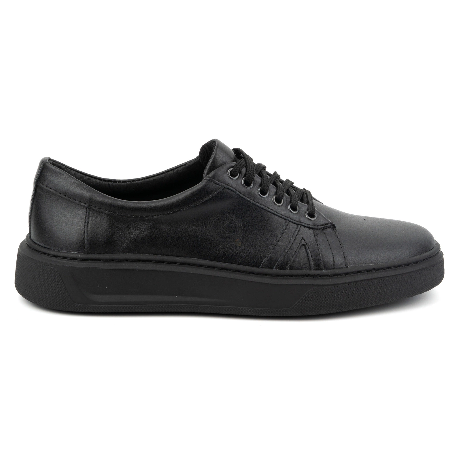 Buty męskie skórzane casual 910 czarne - KOMODO