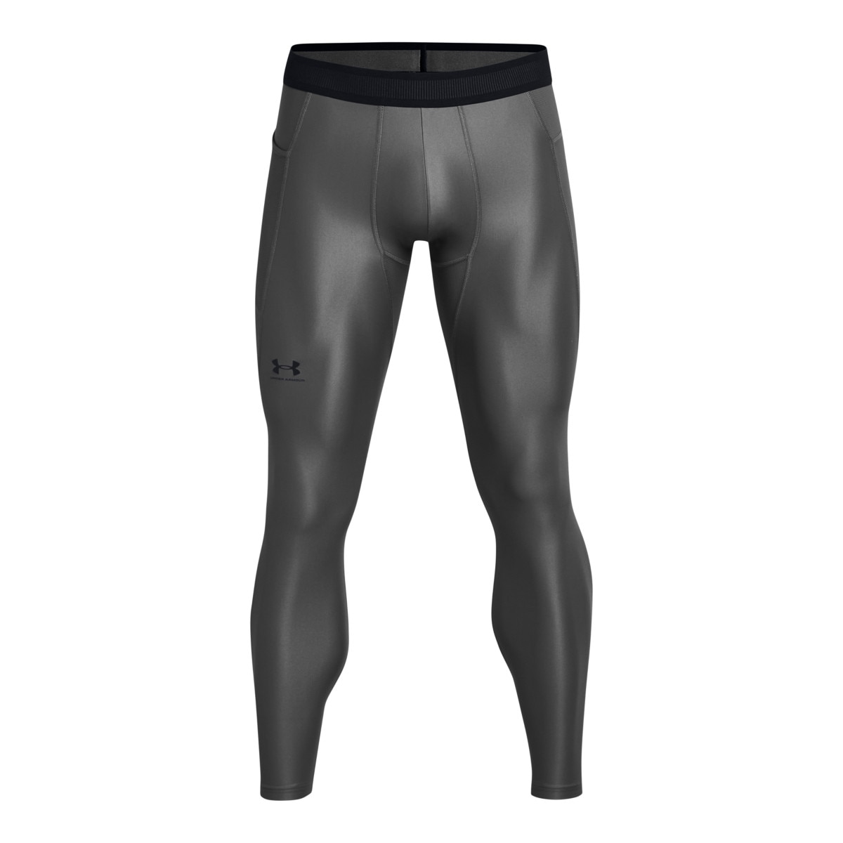 Męskie legginsy treningowe Under Armour UA HG IsoChill Leggings - szare - UNDER ARMOUR