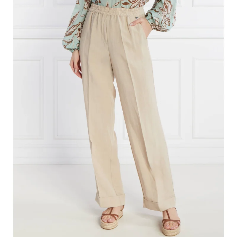 Liu Jo Spodnie | Regular Fit | z dodatkiem lnu