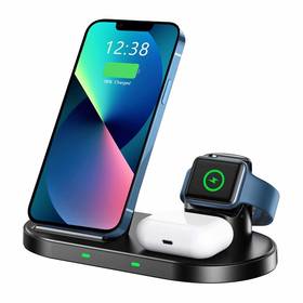 Bezprzewodowa ładowarka Swissten 3v1 station pro Apple a Samsung (22055609) Czarna