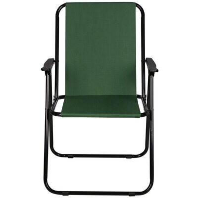 Royokamp Krzesło turystyczne z podłokietnikami 57x44x75cm składane zielone 1032580