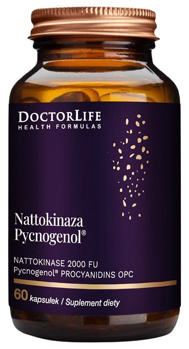 Doctor Life, NATTOKINASE 2000 FU Pycnogenol® PROCYANIDINS OPC, Suplement diety, 60 kaps.