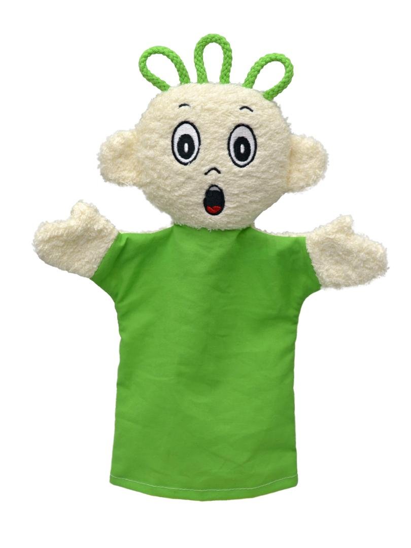 Pluszowa pacynka 30 cm zaskoczenie nauka emocji dla dzieci 0+