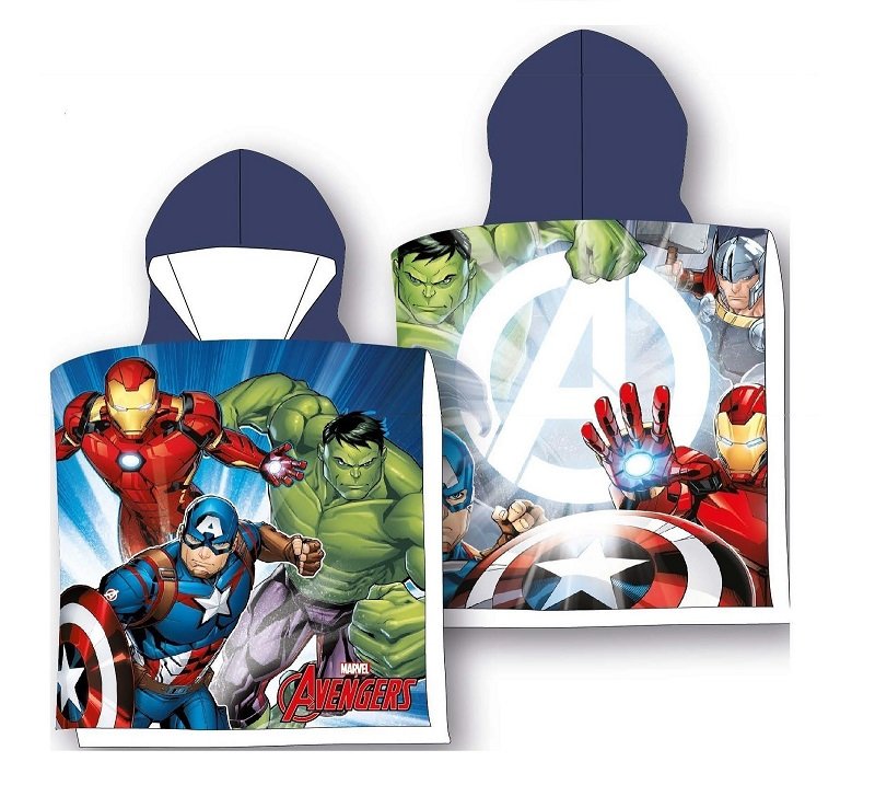 Ręcznik plażowy dziecięcy poncho 55x110 Avengers