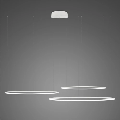 Lampa wisząca Ledowe Okręgi No.3 Φ100 cm in 4k biała Altavola Design