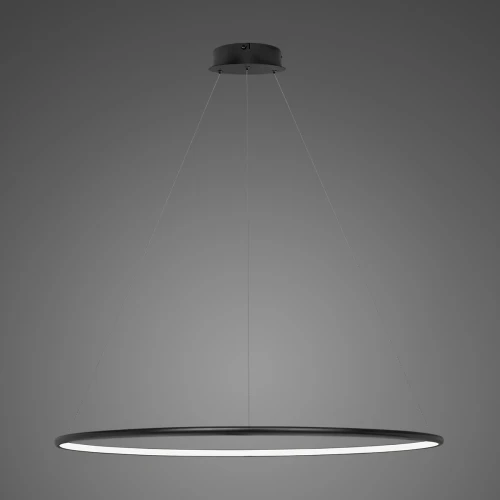 Lampa wisząca Ledowe Okręgi No.1 Φ100 cm in 3k czarna ściemnialna Altavola Design