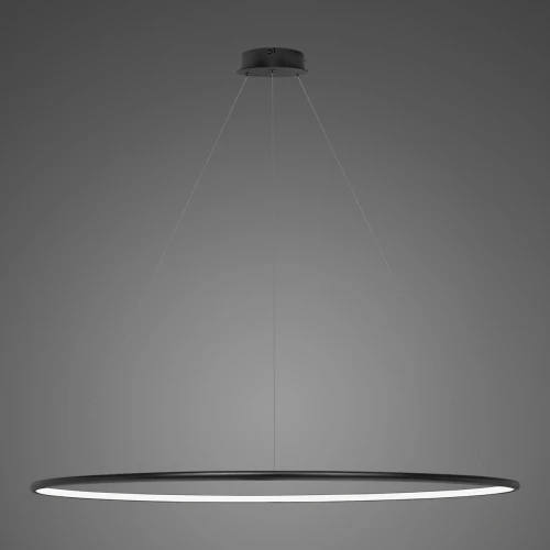 Lampa wisząca Ledowe Okręgi No.1 Φ150 cm in 4k czarna Altavola Design