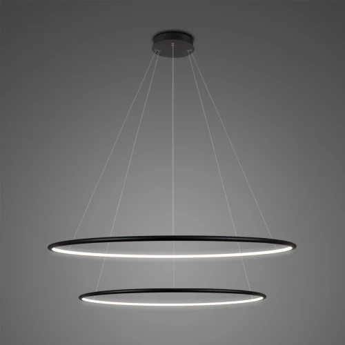 Altavola Design: Lampa Ledowe Okręgi No. 2 czarna Φ80 cm in 3k
