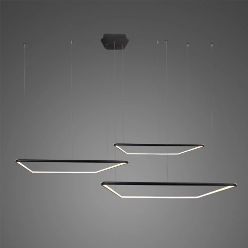 Lampa wisząca Ledowe Kwadraty No. 3 CO3 in 3k czarna Altavola Design