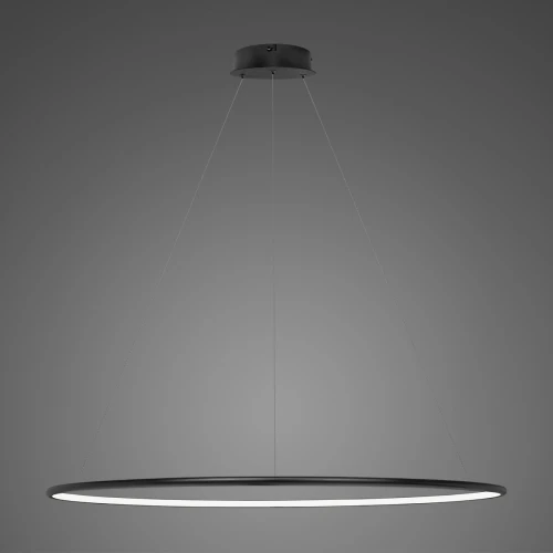 Lampa wisząca Ledowe Okręgi No.1 Φ120 cm in 3k czarna ściemnialna Altavola Design