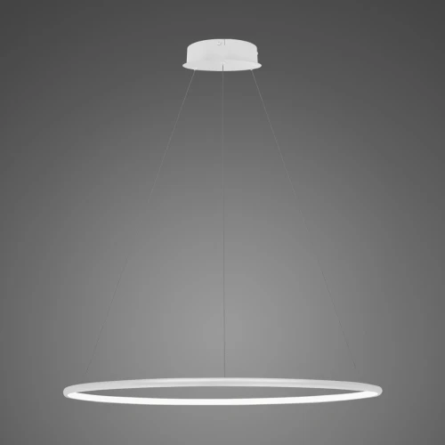 Lampa wisząca Ledowe Okręgi No.1 Φ80 cm in 4k biała ściemnialna Altavola Design
