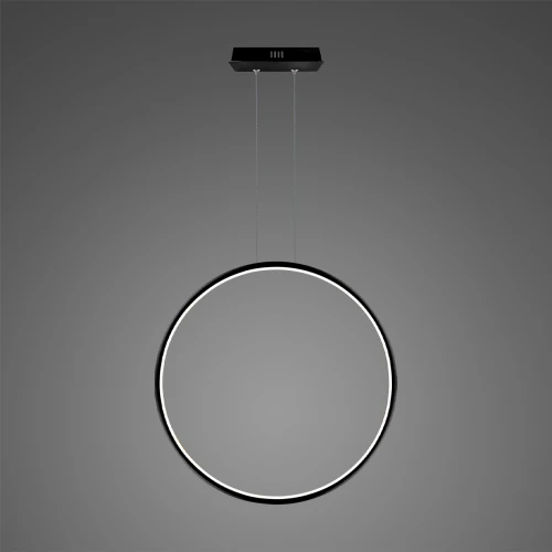 Lampa wisząca Ledowe okręgi No.1 X Φ80 cm in 4k czarna ściemnialna Altavola Design