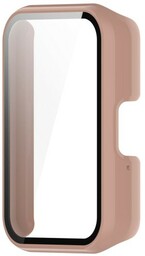 Etui Bizon Case+Glass Watch do Galaxy Fit 3, różowe