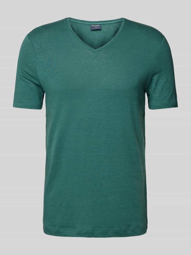T-shirt z dekoltem w serek