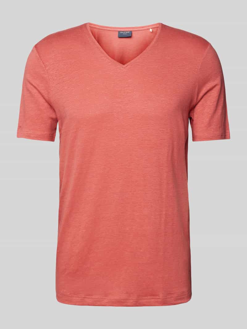T-shirt z dekoltem w serek