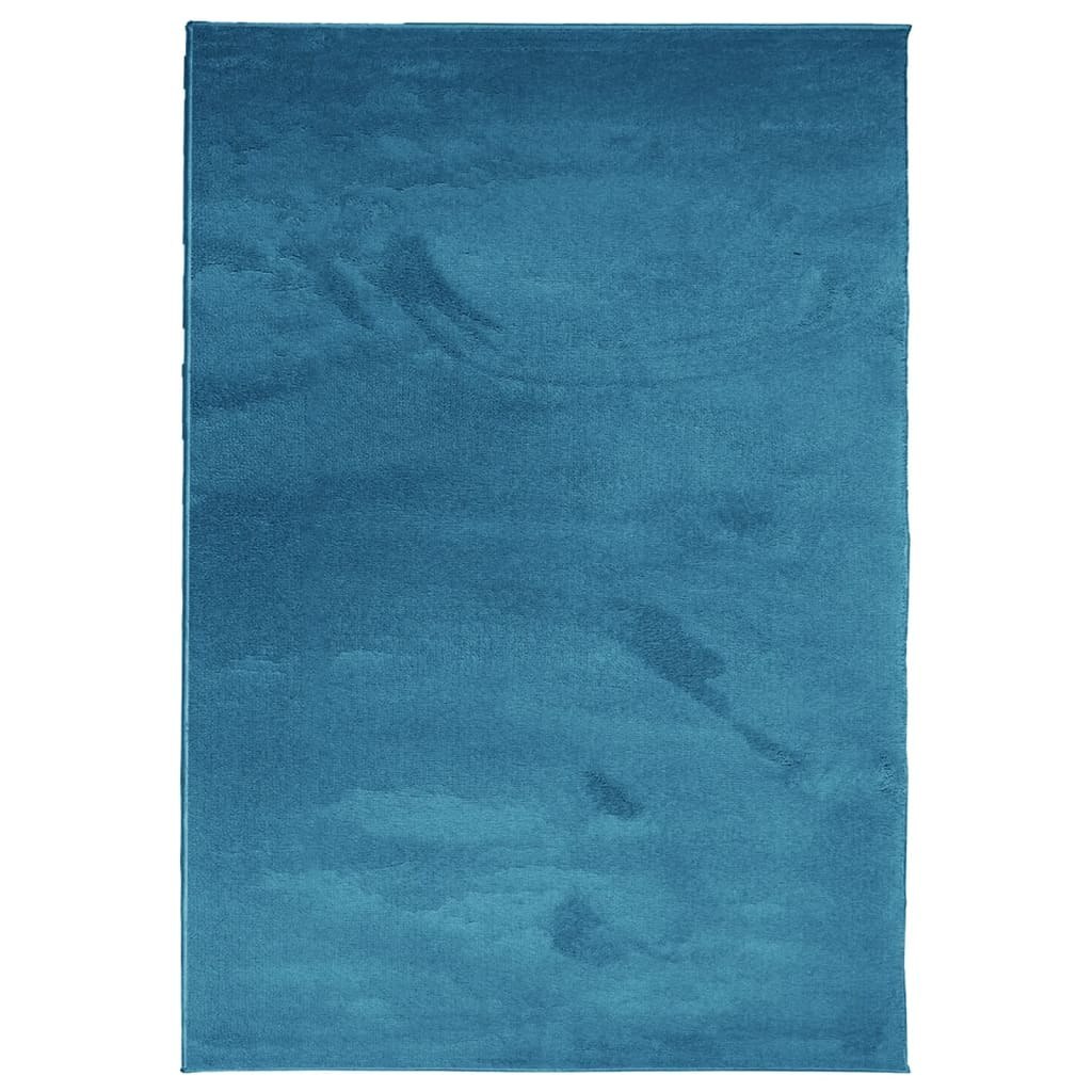 Dywan z krótkim włosiem, turkusowy, 140x200 cm