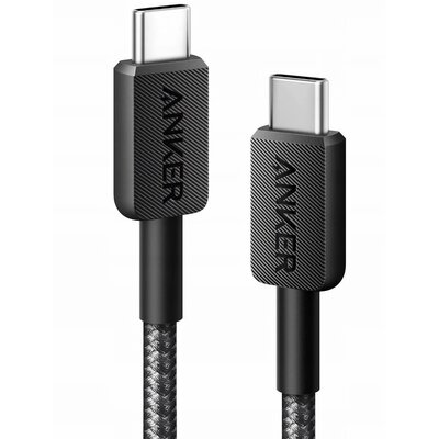 Kabel Anker 322 USB-C do USB-C 0.9m czarny